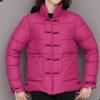 Retro Literary and Artistic Plate Buckle Stand-up Collar Winter Down Padded Jacket Women's Loose Thickened All-match Warm Bread Jacket Padded Jacket