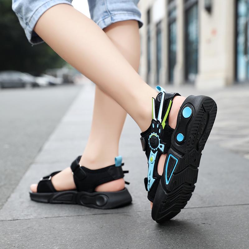 28-40 Sandale de vară ușoare pentru copii, la modă, cu velcro, casual, pantofi de plajă pentru exterior