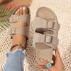 Fashion Aphixta Women Classic Slides Cork Clogs Slippers For Women Summer Beach Sandals Outdoor Suede Clogs Sandals Adjustable Buckle