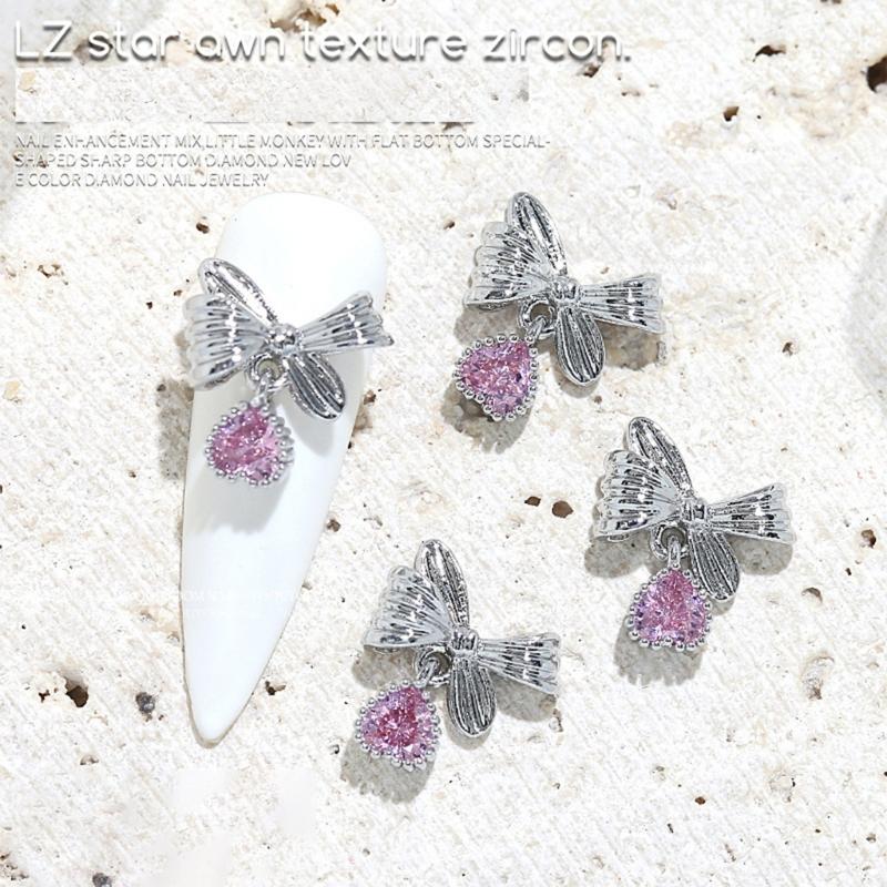 Nail Charms Exquisite 3D Accessories with Zircon DIY Nails Art Manicures for Salon or Home Use