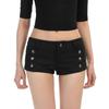 VIONA Y2K High Street Double Row Button Shorts Women Summer Design Slim Fit Slimming Low Waist Hip Hugging Hot Pants