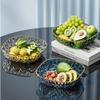 Gold Rim Crystal Fruit Bowl Diamond Cut Texture Shatter Resistant Food Safe Dish for Wedding Party Home Decor Use