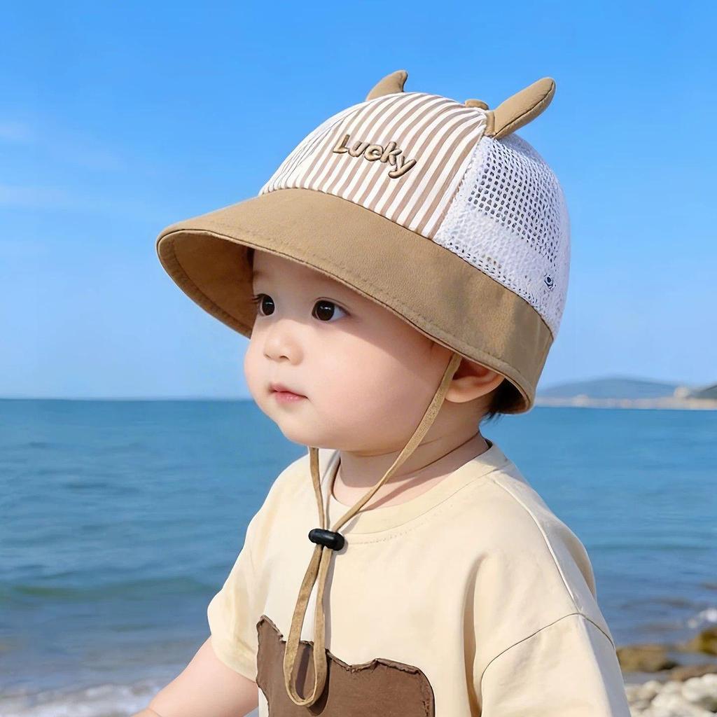 Breathable Mesh Summer Baby Bucket Hat - Sun Protection for Boys & Girls