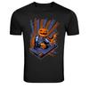 Pumpkin Head DJ Halloween Music Graphic T-Shirt