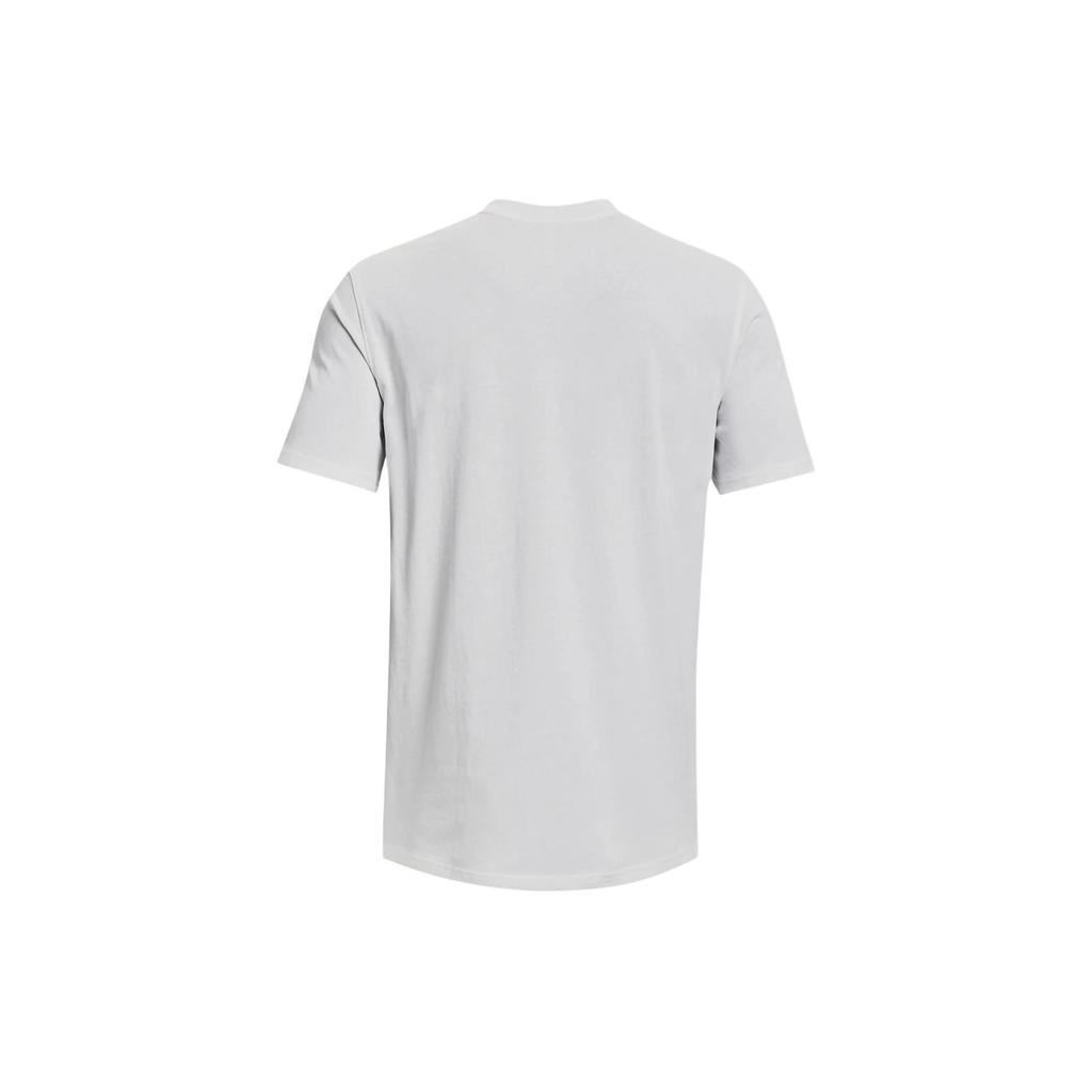 Under Armour Printed Crew Neck Pullover Short Sleeve T-Shirt Men Tops White 1376274-100