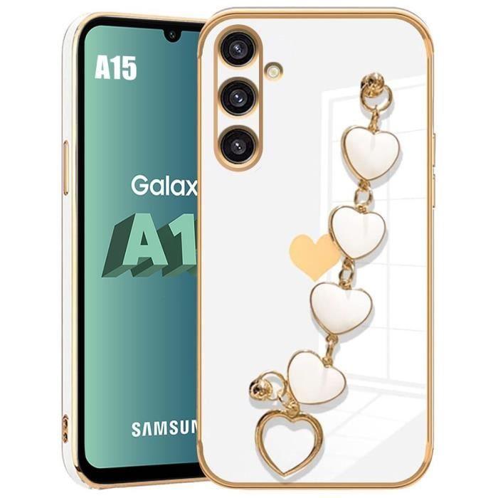 Case - BOOLING - for Samsung Galaxy A55 5G - Shockproof - Heart Bracelet - Golden Love Pattern