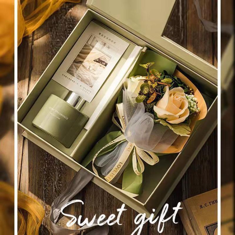 Premium Aromatherapy Diffuser Artificial Flower Gift Set Long Lasting Scent For Birthday Valentines Mothers Day Home Decor