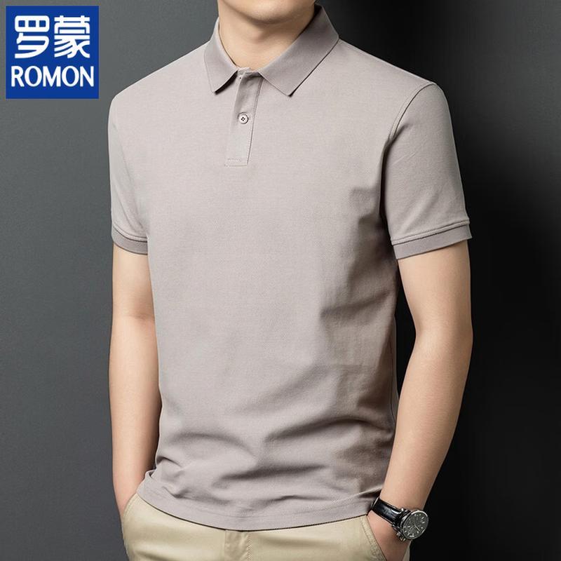 ROMON Men's 2026 Summer Pure Cotton Business Casual Polo Shirt