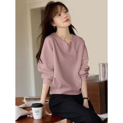 Damen Oversized Rundhals Langarm Sweatshirt