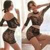 New Fishnet Bodysuit Women Sexy Lingerie Porn Bodystockings Lace Underwear Erotic Pajamas Babydoll Secret Set Fashion Mesh Dress