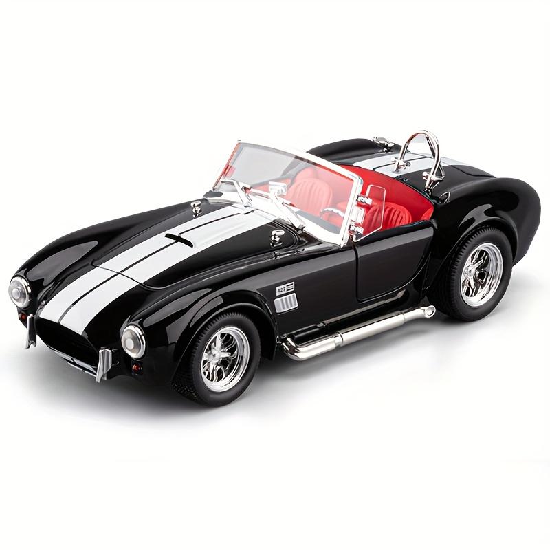 1:24 1965 Shelby Cobra Кабриолет Родстер Модель Симуляция Звук Свет Вытягиваемое Колесо Амортизация Подарок Мальчику на День Рождения чёрный