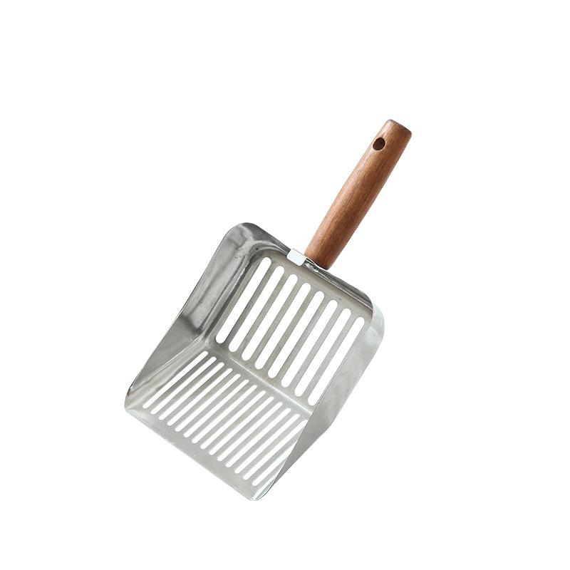 Extra Large Stainless Steel Cat Litter Scoop with Fine Holes - Durable Pet Poop Shovel. Extra Large Stainless Steel Cat Litter Scoop