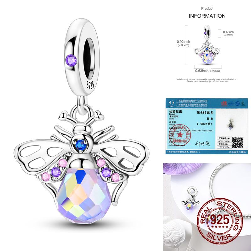 Animaux Animaux de compagnie Perles Cuivre Violet Mystique Serpent Dragon Papillon Hibou Chaînes de sécurité Breloques Bijoux pour femmes Cadeau DIY