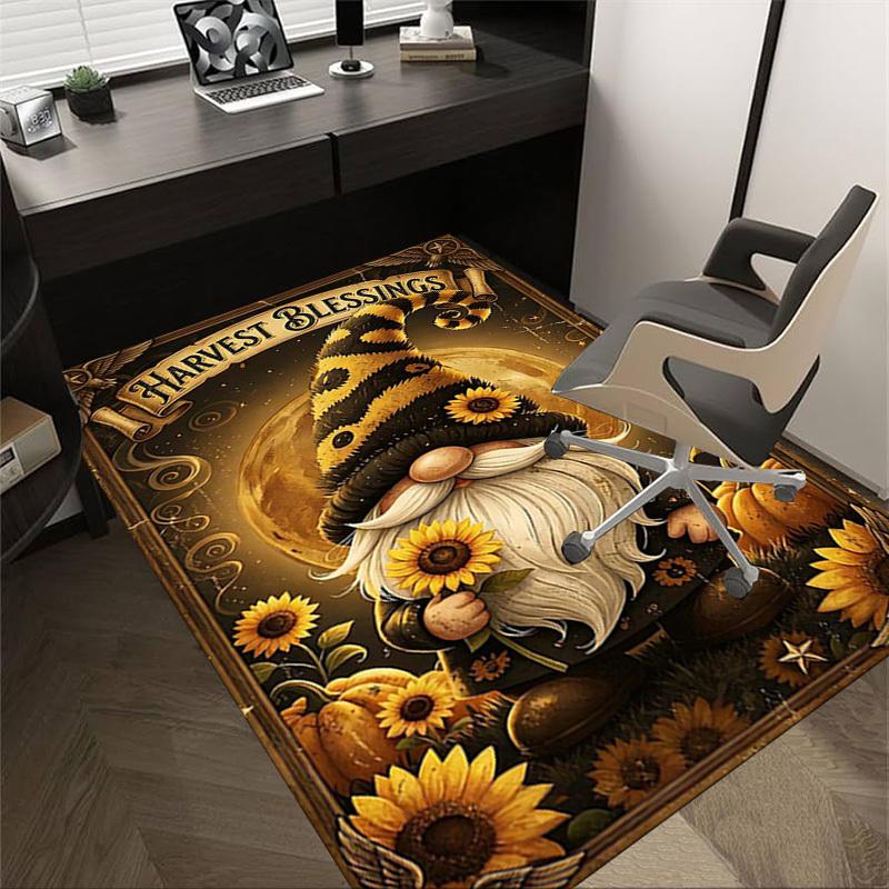 

1PC Harvest Blessings Gnome Non-Slip Floor Carpet Compatible for Office&Living Room&Bedroom&Dining room - Soft & Pattern-G0410 60cm by 90cm