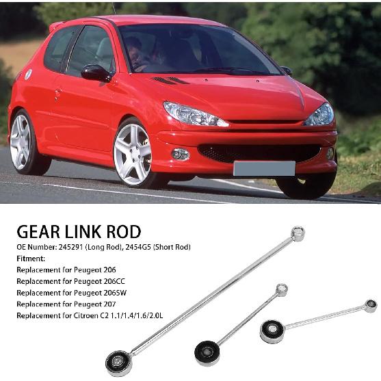 Shift Linkage Rod Gear Shift Link Linkage Rod Gearbox Set 245291 for 206 206Sw 207 Transmission Gear Selector Lever Linkage Rod, Gear Selector Lever