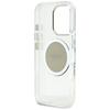Guess IML Metal Colored Circle Classic Logo MagSafe case for iPhone 16 Pro Max gray