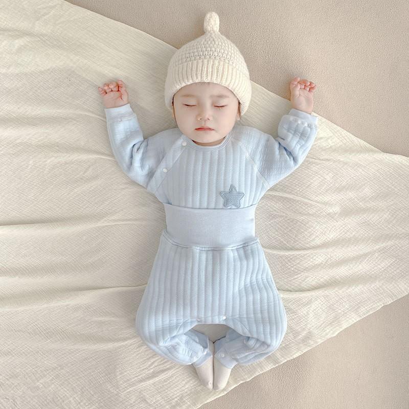 Baby Cotton Underwear Set High Waist Belly Protection Warm Winter Infant Split Pajamas