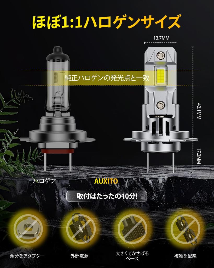 AUXITO H7 LED Headlight, 6,500k White, Explosive Light, Vehicle Inspection, 16 LED High Brightness,