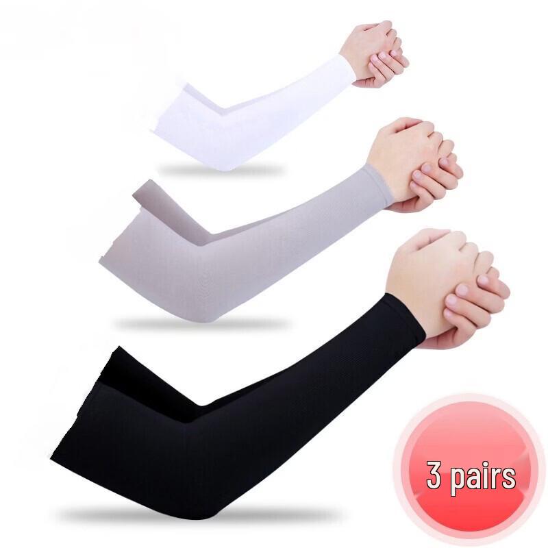 Unisex Thin Sun Protection Arm Sleeves (3 Pairs)
