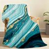 Dark Blue Marble Blanket Soft Throw Blanket for Home Bedroom Bed Sofa Picnic Travel Office Rest Cover Blanket Gift