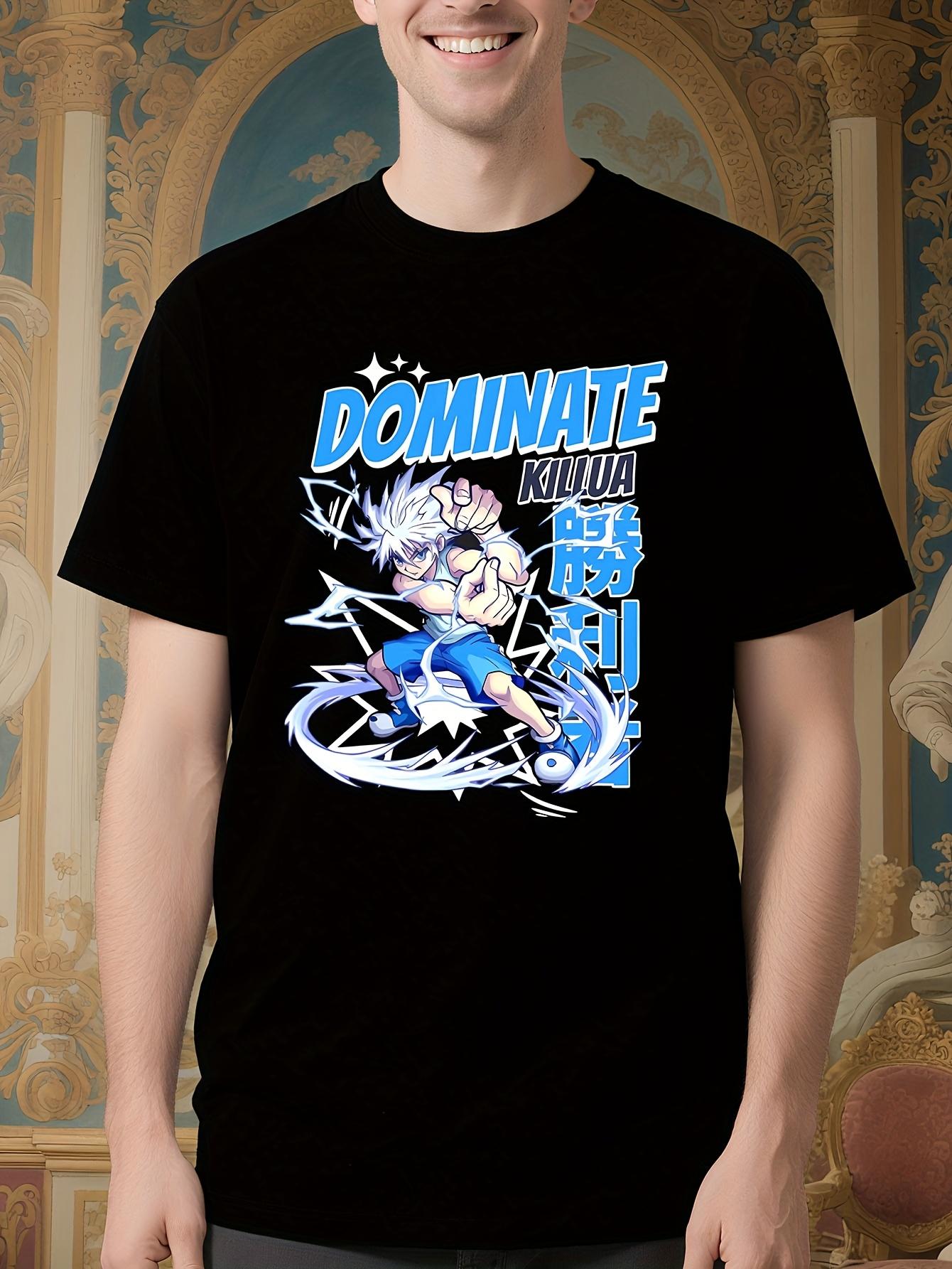 Anime Graphic Tshirt - Bold DOMINATE Text and Dynamic Act... XL