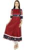Bimba Women's Long Flared Black Anarkali Kurti Kurta Indian Classic