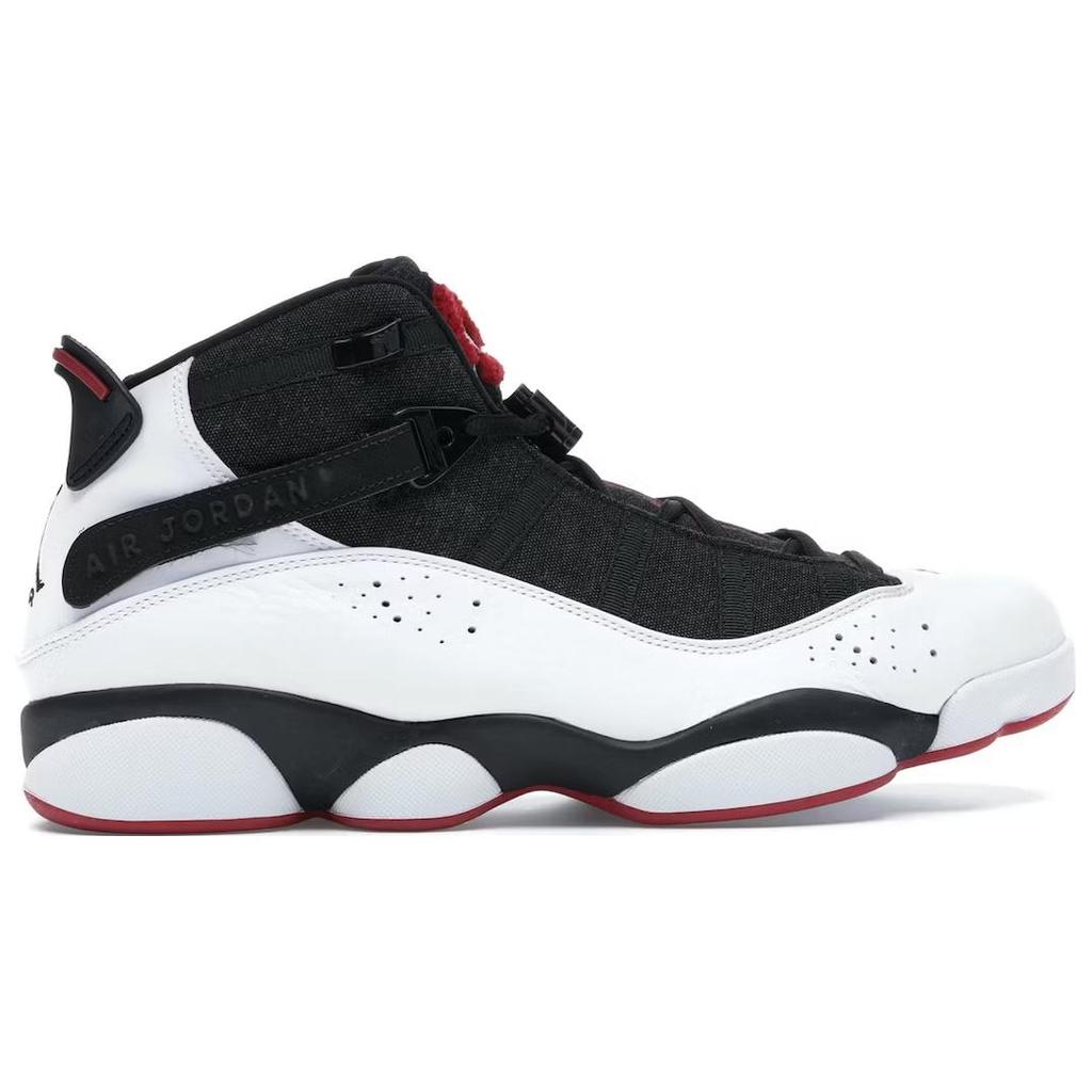 New JORDAN 6 Rings Black White Gym Red 322992-012