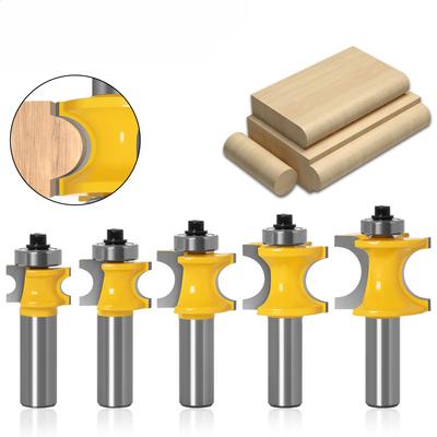 High-grade 1/2 Handle Bearing Positive Semicircular Cutter Ball Milling Cutter Wooden Stick Milling Cutter Positive Semicircular Cutter Engraving