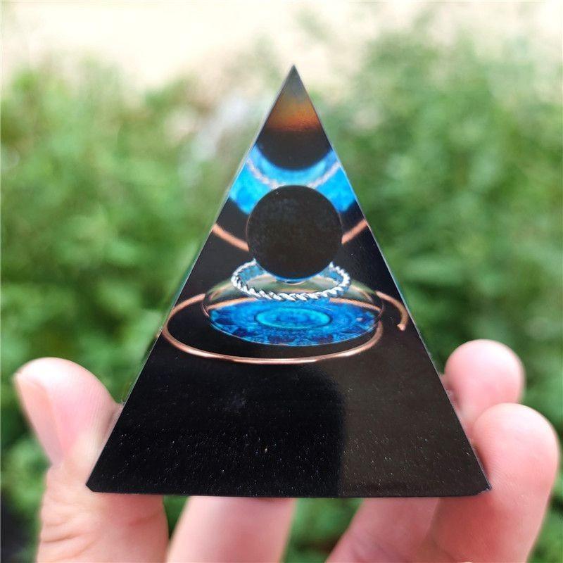 Energy Orgonite Chakra Pyramid Aura Divination Yoga Meditation Ornaments Craft