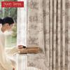 1 Stück Nuan Serie Retro Französischer Fauler Stil Bedruckte Vorhänge mit 90% Verdunkelung für Schlafzimmer Wohnzimmer Fenster für Heimdekoration