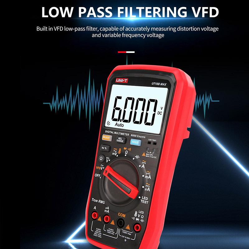 UNI T Professional Digital Multimeter Tester UT15B MAX 1000V AC DC Voltage Meter Capacitor Tester True RMS Electric Multi Meter