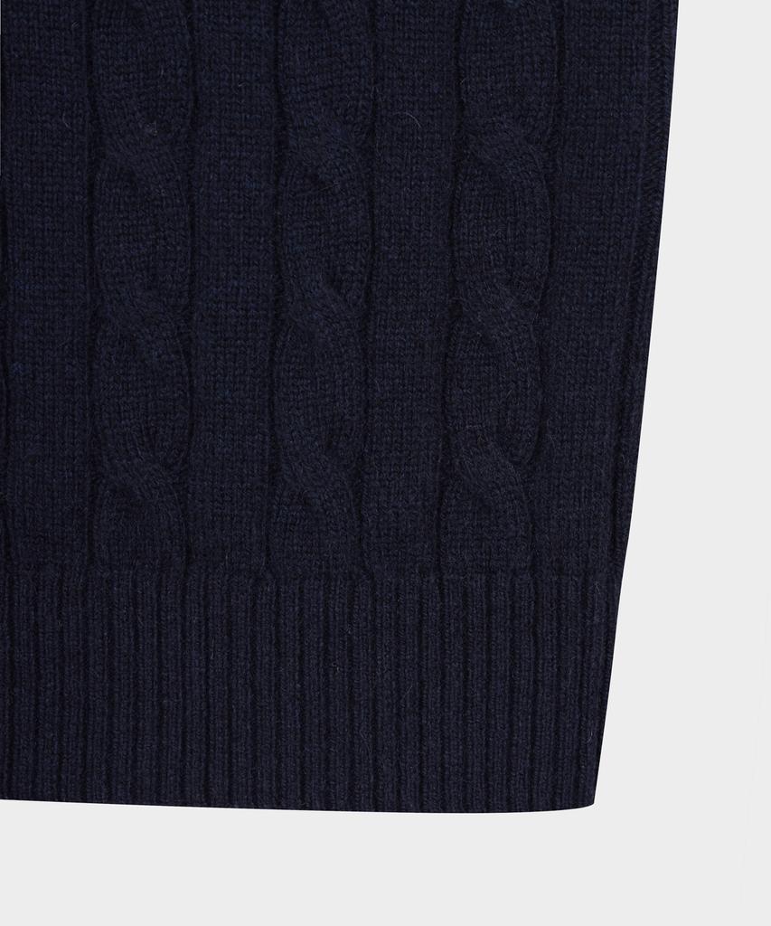 BROOKS BROTHERS [Heritage] Wool Cashmere Cable Sweater (Navy) (Bbwrmhg411)