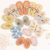Oval Fabric Embroidery Hair Clip 2Pcs/set Children's Hair Accessories  Party