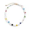 Jewelry, pastoral ethnic beaded collarbone necklace, simple special-shaped imitation pearl small daisy necklace for women