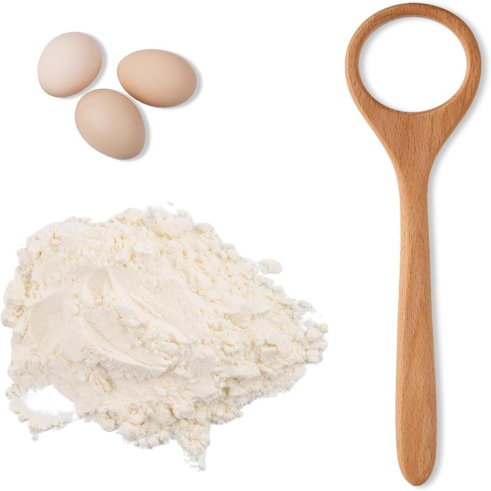 Ruční míchadlo na těsto Dřevěná míchací tyč na kváskové těsto Klasická dánská metla na těsto Máslo