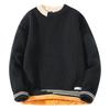 Men's Plush Knit Two-Piece Round Neck Pullover Sweater, Autumn/Winter Trend