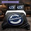 Set Biancheria da Letto Tottenham Hotspur Modello 3 Pezzi Copripiumino Morbido in Microfibra con Federe per Camera da Letto
