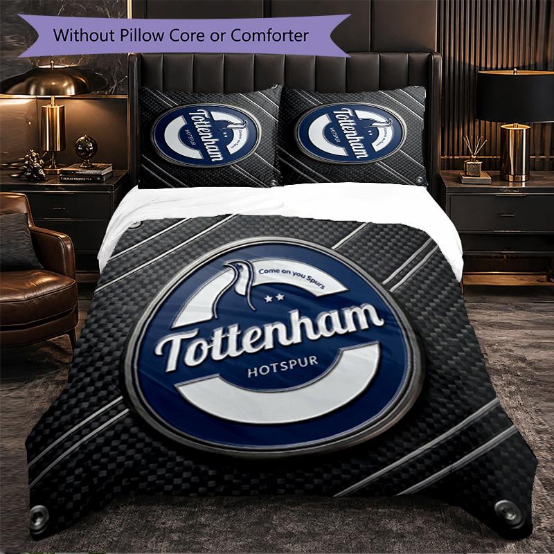 Set Biancheria da Letto Tottenham Hotspur Modello 3 Pezzi Copripiumino Morbido in Microfibra con Federe per Camera da Letto