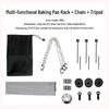 Outdoor Multifunction Grill Pan Tripod Stand & Hanging Rack