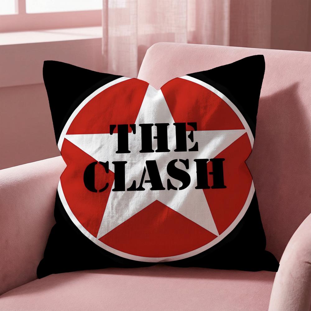 Rock Band The Clash Cushion Cover Multi-Scene Pillow Cover for Home & Car - Reversible, Soft & Durable for Daily Use
