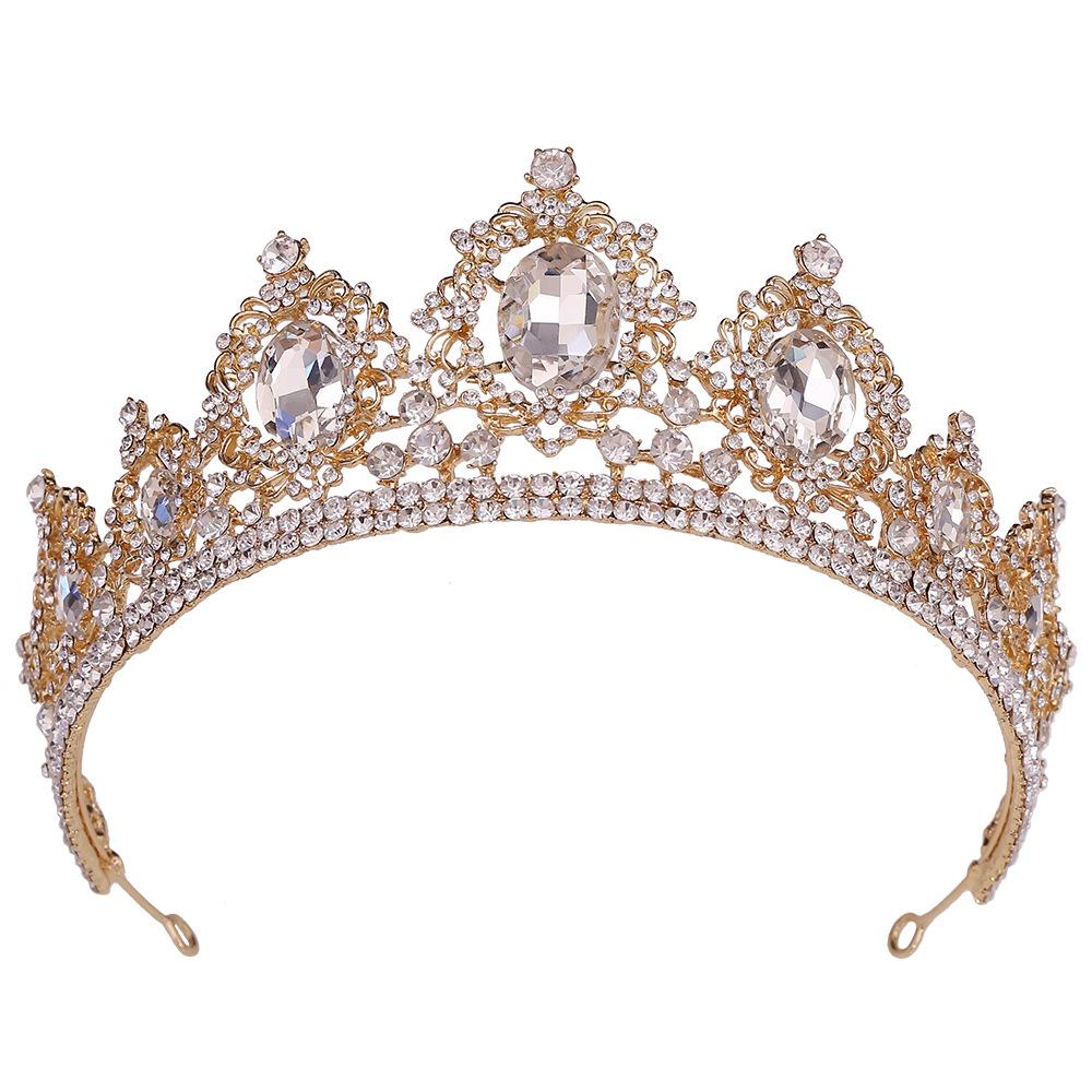Diamond Alloy Wedding Dress Large Crown Luxurious Rhinestone Princess Women's Bridal Headwear