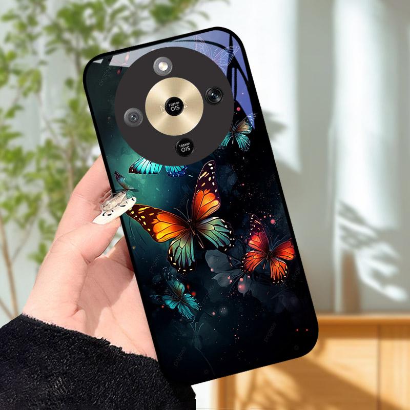 For Honor X9d MTN-NX1 Case Cool Fashion Painted Cover Tempered Glass Phone Cases For Honor X9 D HonorX9d 5G Cover Shell Fundas