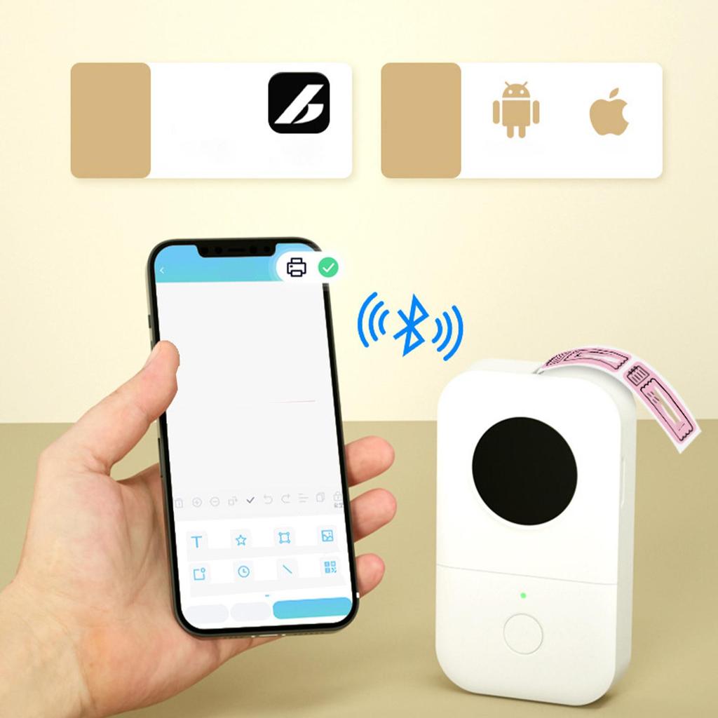 Label Maker Small Printer Bluetooth Mini Portable Thermal Printer