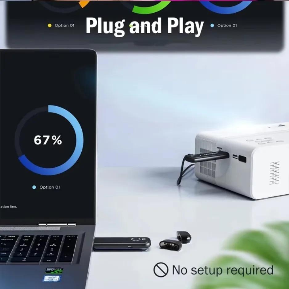 50M Wireless Transmission Video Transmitter and Receiver HDMI-Compatible Display Adapter Cable Screen Mirror for Camera PC To TV