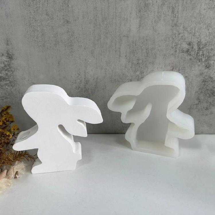 Silicone Hydroponic Flower Vase Mold 3D Easter Rabbit Decoration Molds for Home