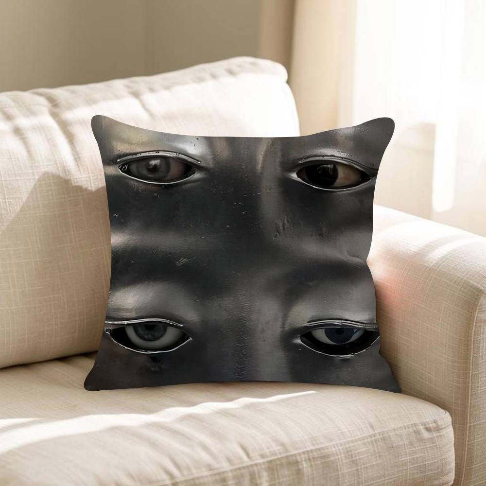 Silver Bizarre Trend Retro Art Cushion Cover Pillow Cover Decor Pillowcase Printed Cushion Case For Couch