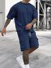 Men's Summer 2025 Fashion T-Shirt & Workwear Shorts Casual Sports Set