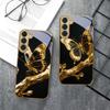 Butterfly on the Branch For Samsung Galaxy S20 FE S21 S22 S23 Plus S24 Ultra S25Ultra S21+ S9+ S22Plus Golden glass phone case