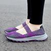 Summer Mary Janes Women Sandals Beach Lazy Shoes Purple Pink Grey Casual Weave Soft Slip on Walking Color Sandals Large Size