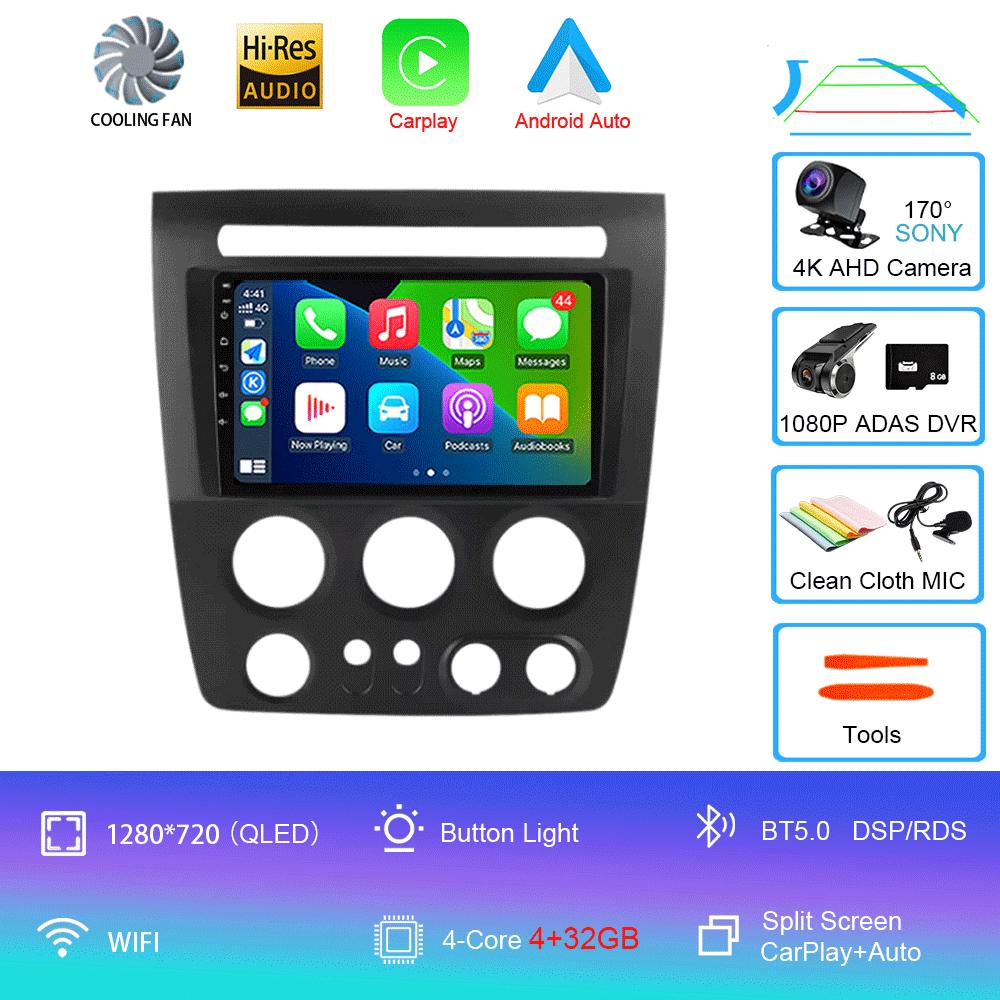 Android 14 Car Radio Multimedia Player For Hummer H3 1 2005 - 2010 2 Din Navigation Carplay Autoradio Stereo WIFI DSP QLED Sreen